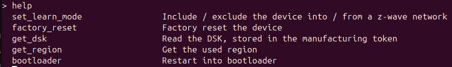 End device CLI with bootloader