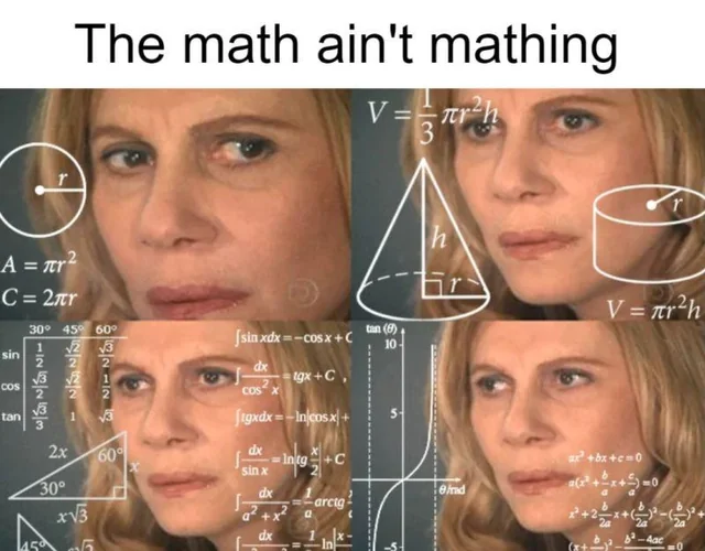 ...the math ain't mathing